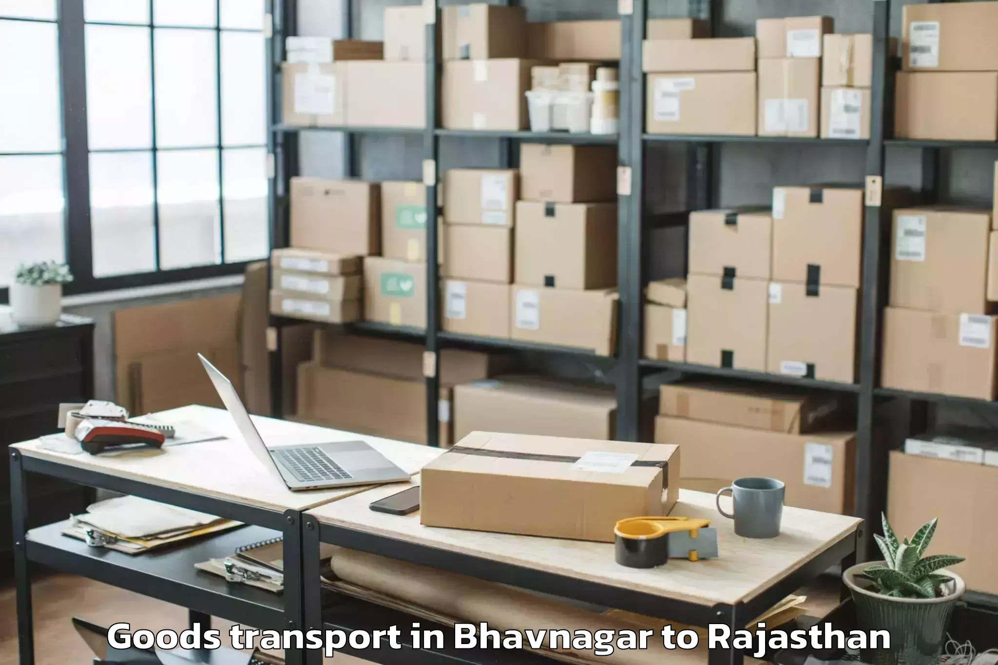 Professional Bhavnagar to Sunrise University Alwar Goods Transport